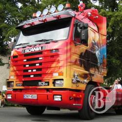 Згоріла вантажівка Scania Згоріла вантажівка Scania