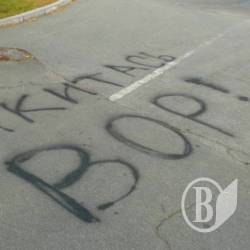 Слідом за чорнухою – асфальтна «агітація». ФотоФакт Слідом за чорнухою – асфальтна «агітація». ФотоФакт