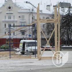 На Красной площади устанавливают виселицу. ФотоФакт На Красной площади устанавливают виселицу. ФотоФакт