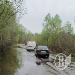 Вода вкрила дорогу біля сосницького мосту через Десну