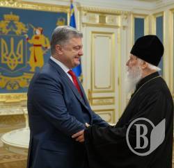 Патріарх Філарет зустрівся з Президентом України Петром Порошенком