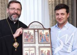 Зеленський зустрівся з главою Української греко-католицької церкви Святославом Шевчуком Зеленський зустрівся з главою Української греко-католицької церкви Святославом Шевчуком