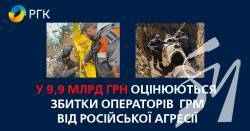 РГК: Збитки Операторів ГРМ від російської агресії оцінюються в 9,9 млрд грн РГК: Збитки Операторів ГРМ від російської агресії оцінюються в 9,9 млрд грн