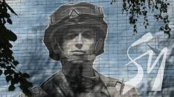 У Чернігові створили мурал, присвячений загиблому бійцю “Азову”