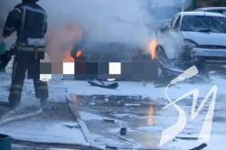 В Енергодарі вибухнуло авто, загинув колаборант В Енергодарі вибухнуло авто, загинув колаборант