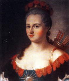 Теплова (Стрешенцова) М. Г. Художник Жан Франсуа де Самсуа. 1756 р.